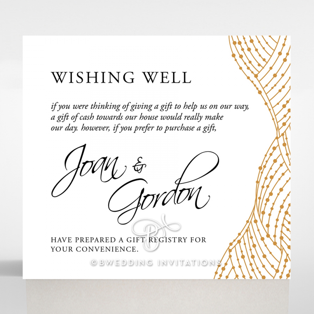 Woven Love Letterpress gift registry wedding card