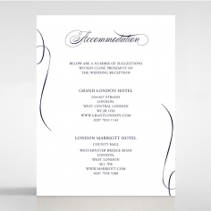 A Polished Affair wedding accommodation invitation card