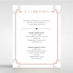 Art Deco Allure wedding accommodation enclosure card design