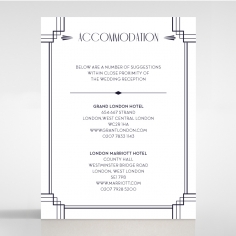 Art Deco Allure wedding accommodation enclosure invite card