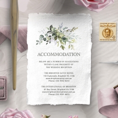 Beautiful Devotion accommodation enclosure card design