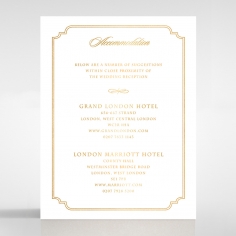 Black Victorian Gates with Foil wedding accommodation invite card design
