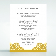 Breathtaking Baroque Foil Laser Cut accommodation wedding invite card