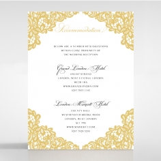 Charming Lace Frame wedding accommodation invitation card