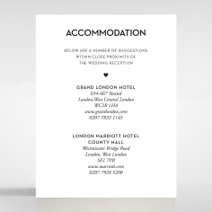 Clear Chic Charm Paper wedding stationery accommodation card design