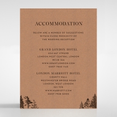 Delightful Forest Romance wedding accommodation invite