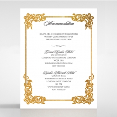 Divine Damask with Foil wedding accommodation invitation card design