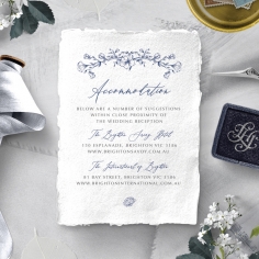 Enchanted garden wedding stationery accommodation invite card design