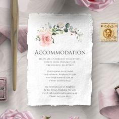 Garden Party accommodation wedding invite card