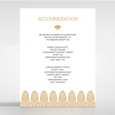 Gilded Decadence wedding stationery accommodation card design