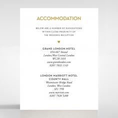 Gold Chic Charm Paper wedding stationery accommodation invitation card design