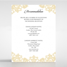 Golden Baroque Pocket wedding accommodation card design