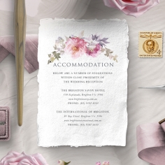 Happily Ever After accommodation wedding invite card design