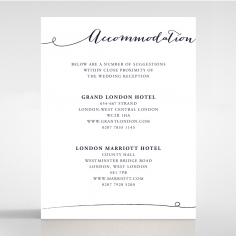 Infinity wedding accommodation card design