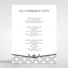 Luxe Victorian accommodation invite card design