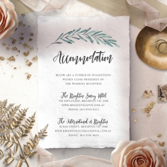 Modern Garland accommodation invite