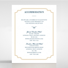 Noble Blue Gates accommodation enclosure stationery card