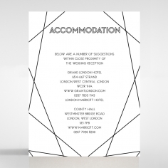 Paper Art Deco wedding stationery accommodation invite card design