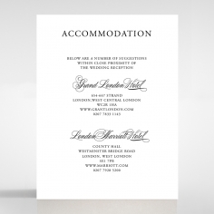 Paper Timeless Romance accommodation card design