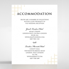 Quilted Letterpress Elegance wedding accommodation enclosure card