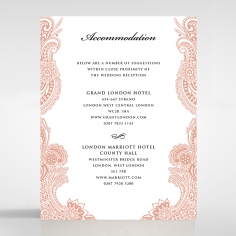Regal Charm Letterpress wedding accommodation enclosure invite card