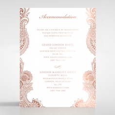 Regal Charm Letterpress with foil wedding accommodation invite