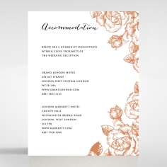 Rose Romance Letterpress wedding accommodation enclosure card design