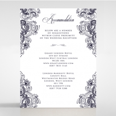 Royal Embrace accommodation stationery invite