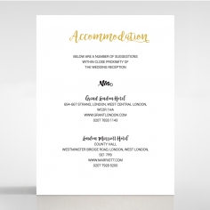 Rustic Lustre wedding stationery accommodation invitation card