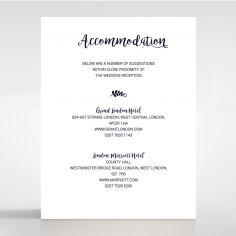 Rustic Lustre wedding stationery accommodation invitation card design