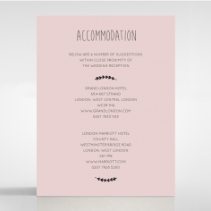 Sweet Romance wedding accommodation invite