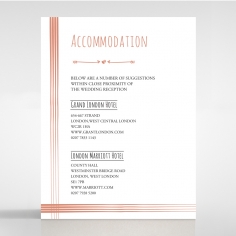 Swept Away accommodation enclosure invite card