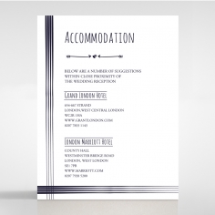 Swept Away accommodation enclosure invite card design