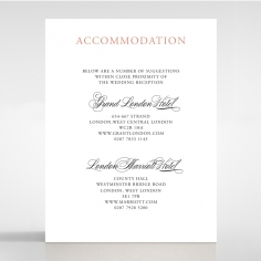 Timeless Romance wedding accommodation invite card