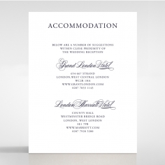 Timeless Romance wedding accommodation invite card design