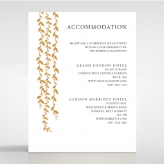 Unbroken Romance wedding accommodation invitation card design