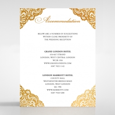 Vintage Prestige with Foil wedding accommodation card