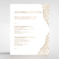 Woven Love Letterpress with foil wedding accommodation invite card