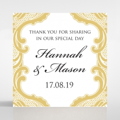 Black Lace Drop wedding stationery gift tag design