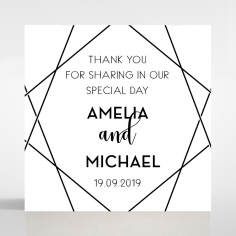 Paper Art Deco wedding gift tag stationery design