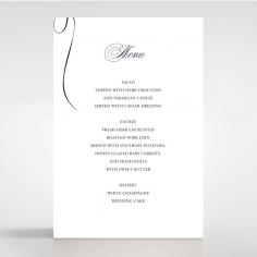 A Polished Affair reception menu card