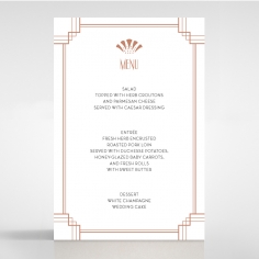 Art Deco Allure wedding reception menu card design