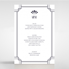 Art Deco Allure wedding reception menu card stationery