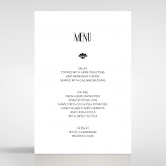 Art Deco Romance table menu card stationery design