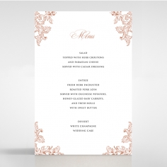 Baroque Romance wedding venue menu card design