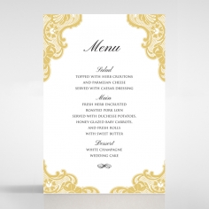 Black Lace Drop table menu card