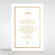 Blooming Charm with Foil wedding reception menu card design