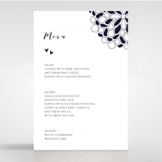 Bohemia wedding menu card stationery item