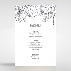 Botanical Canopy wedding menu card