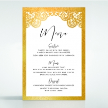 Breathtaking Baroque Foil Laser Cut reception menu card stationery item